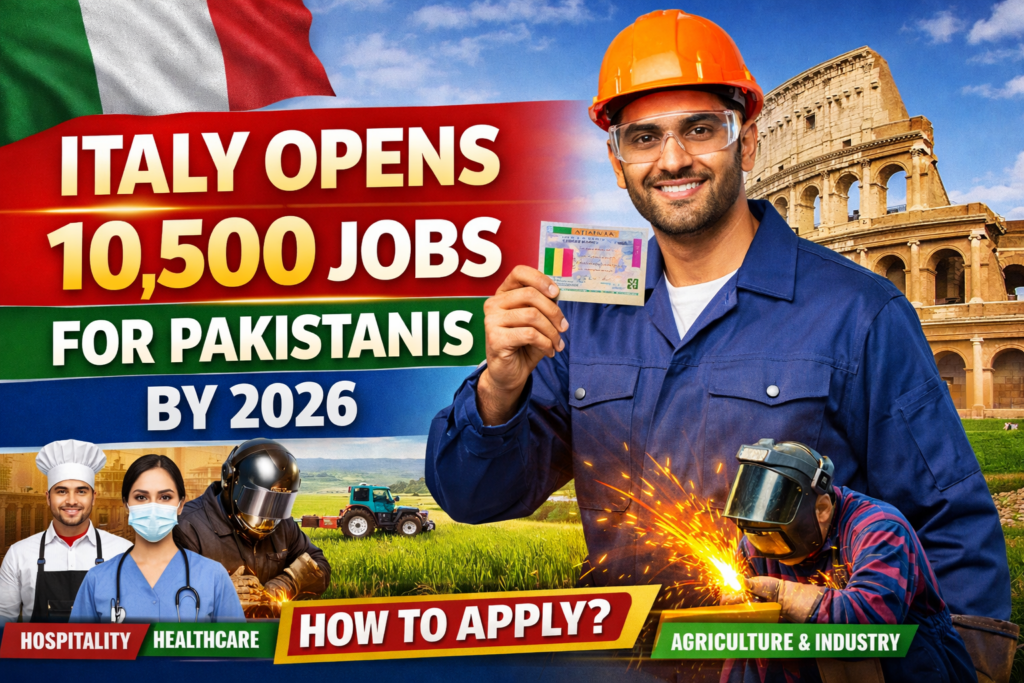Italy Opens 10,500 Legal Jobs for Pakistanis in 2026 How to Apply
